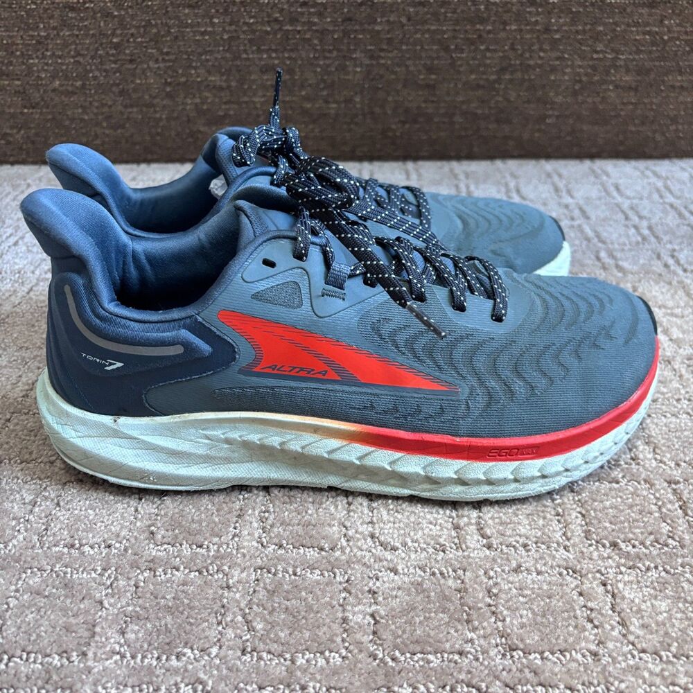 Altra Torin 7 Sneakers Men's 10 M Gray Running Shoe Zero Drop Lace AL0A82C4221